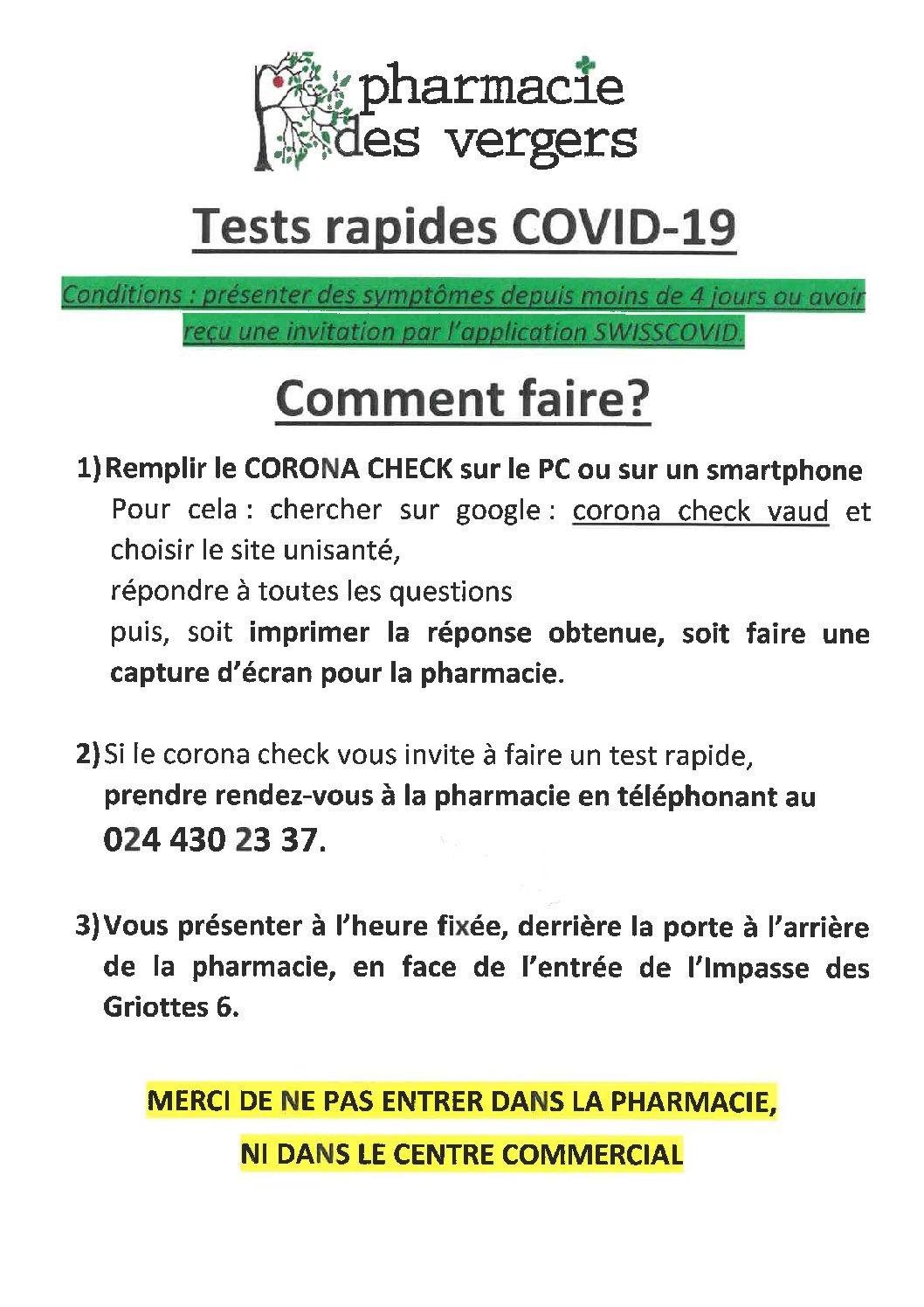 Pharmacie des Vergers_Test rapide_COVID-19