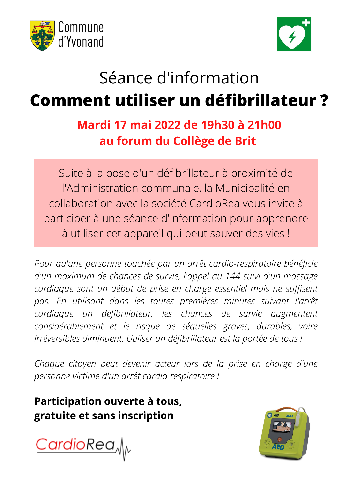 Défibrillateur_Séance d'information