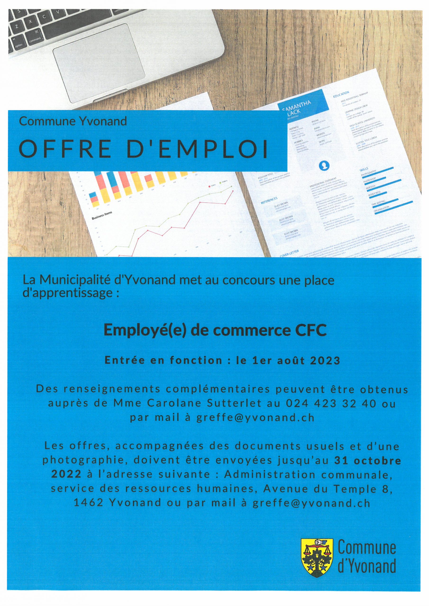 Offre de place d'apprentissage