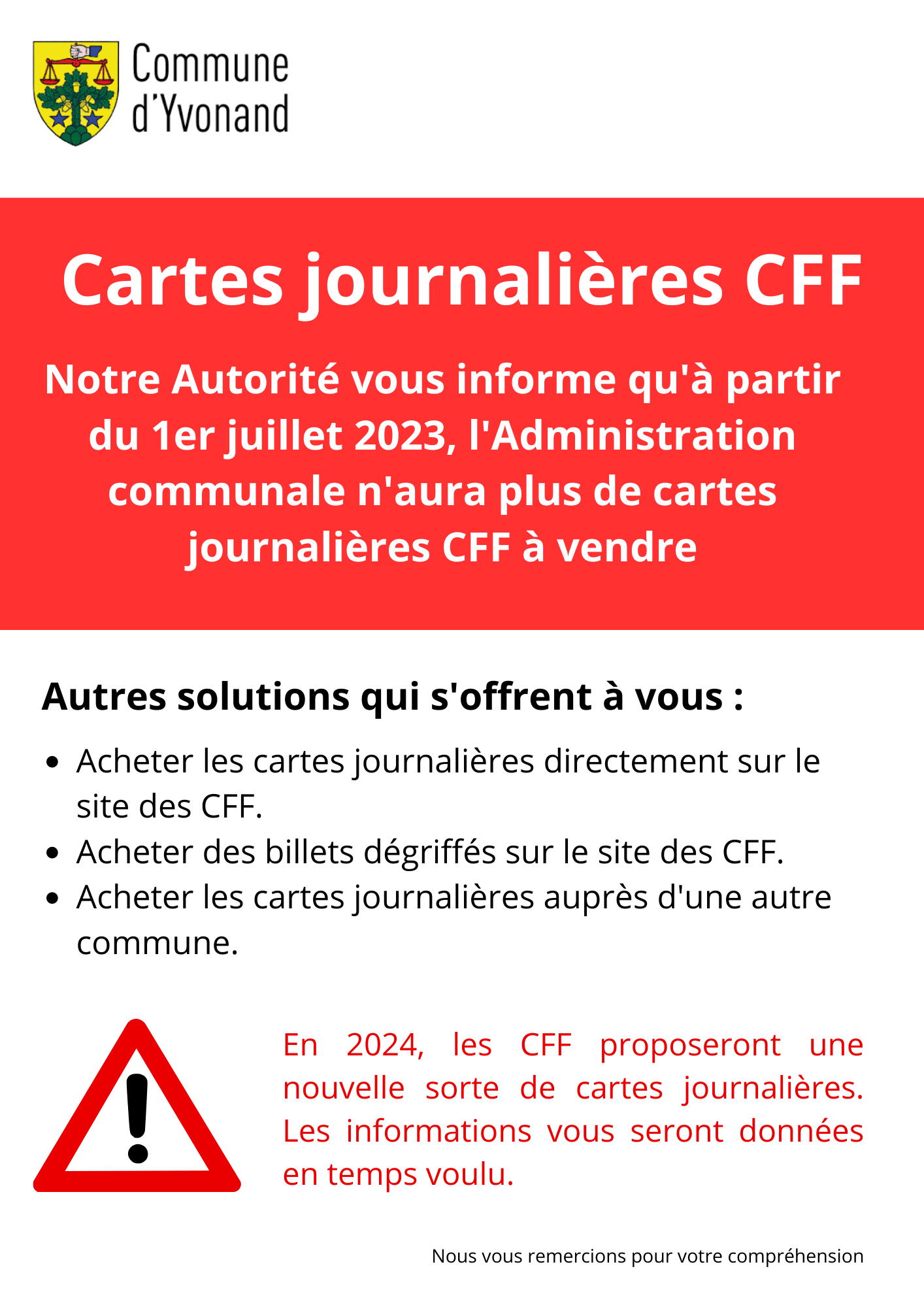 Carte journalière CFF